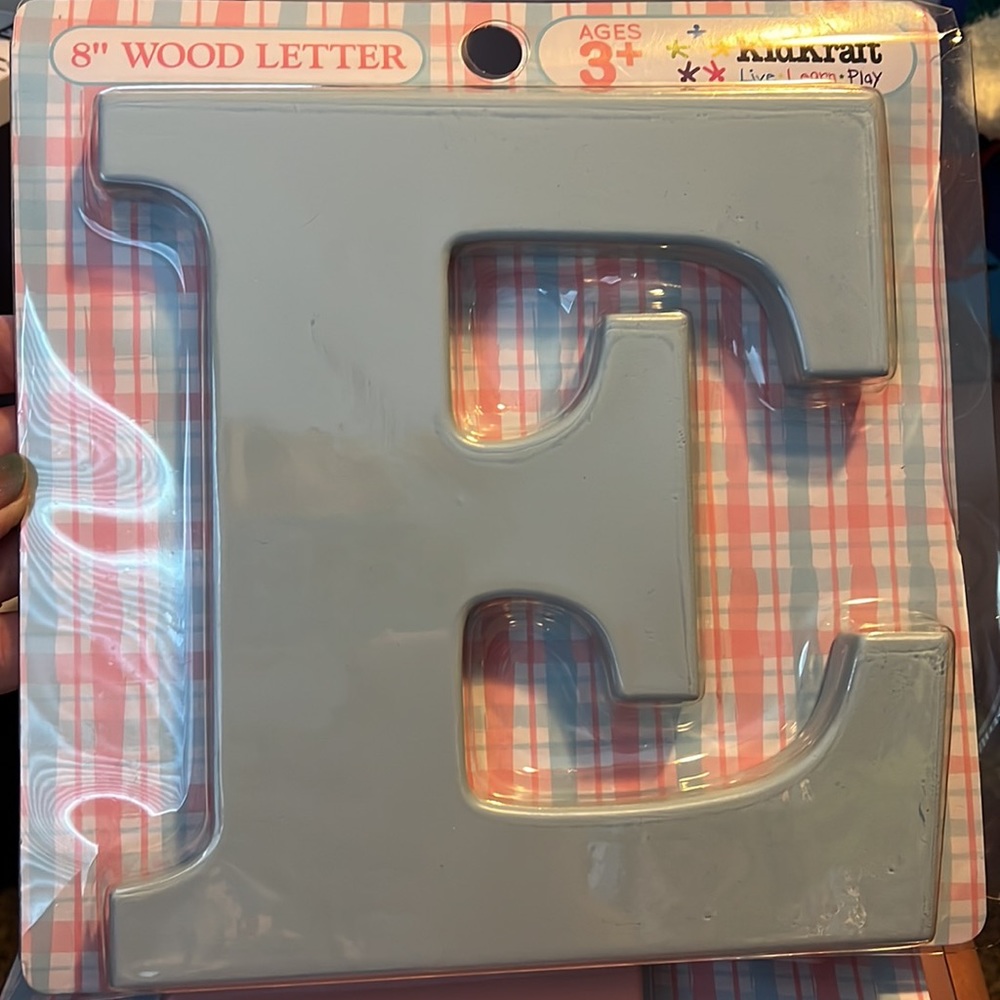 KidKraft 8” Wooden Letter E Blue